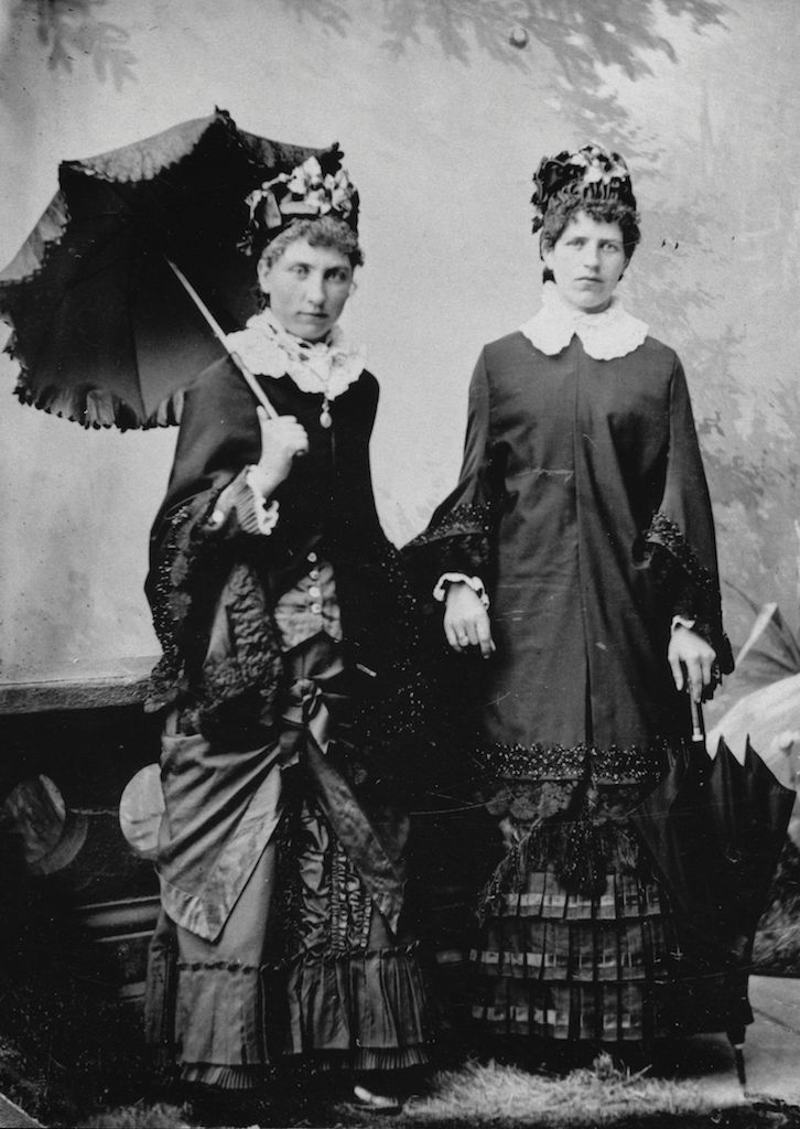  - Bertha and Mary Rosnow Wearing Their 1883 Polonaise Fashions_1